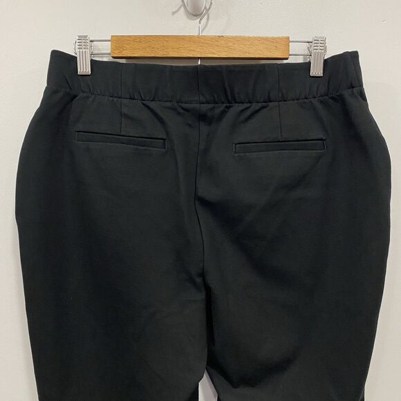 J. JILL M Black Ponte Slim Leg Pull-On Ankle Pants Business Casual Comfort Chic - Picture 16 of 16